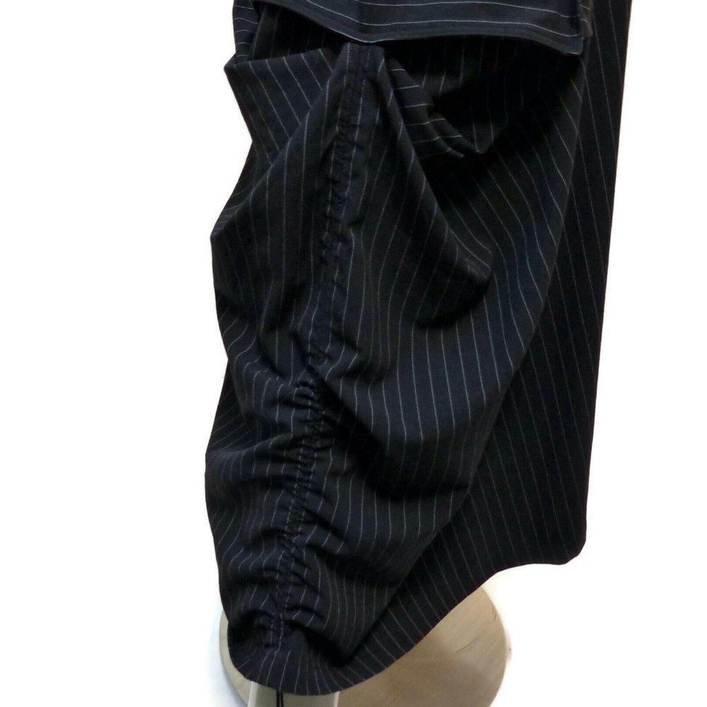 Hanna for La Journee Black Pinstripe Skirt M - L - Picture 8 of 8